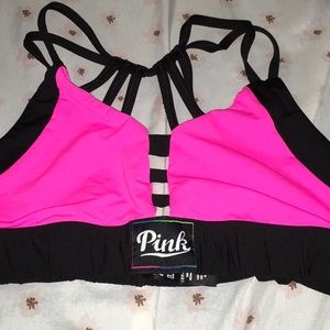 Pink sports bra